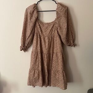 Storia Multicolor puff sleeve peasant style Floral Dress